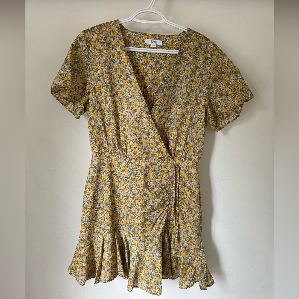 BB Dakota Yellow Floral Mini Dress